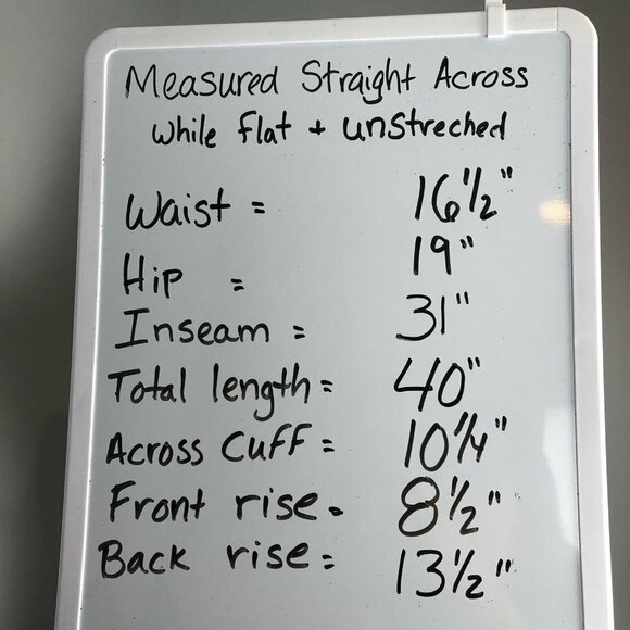 New York and Company Dark Wash Wide Leg Bootcut Jeans Size 10 Measure 33" x 31" - Picture 10 of 10